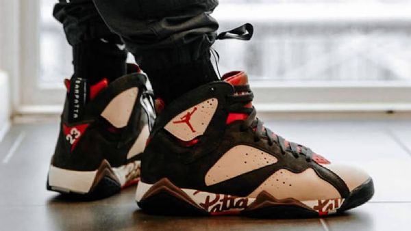 Nike Patta X Air Jordan 7 Mahogany Sko Herre Burgunder