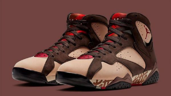 Nike Patta X Air Jordan 7 Mahogany Sko Herre Burgunder