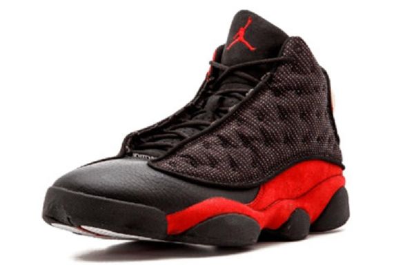Nike Air Jordan 13 Bred Retro Basketball Shoes Dame Svarte Rød