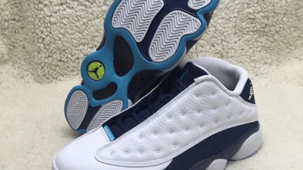 Nike Air Jordan 13 Low Tops Hornets Sko Herre Khaki Marineblå