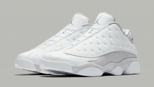 Nike Air Jordan 13 Low Tops Pure Platinum Sko Herre Grå