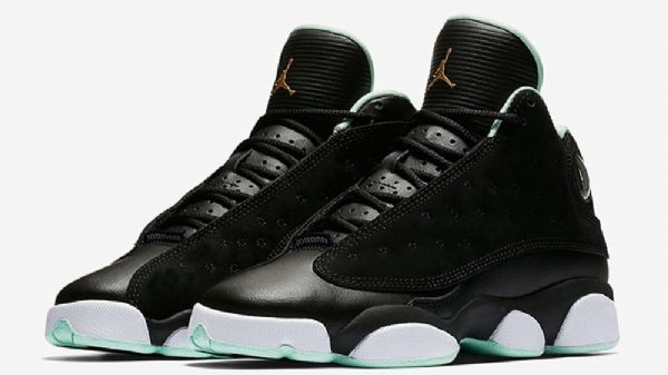 Nike Air Jordan 13 Mint Foam Gs Sko Herre Svarte