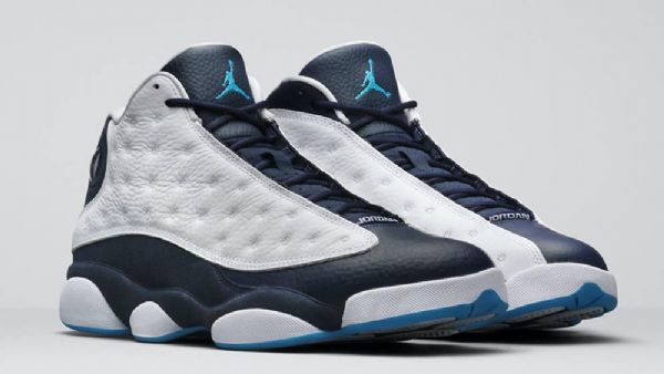 Nike Air Jordan 13 Obsidian Sko Dame Marineblå Hvite