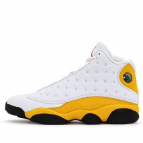 Nike Air Jordan 13 Retro Basketball Shoes Herre Hvite Gul
