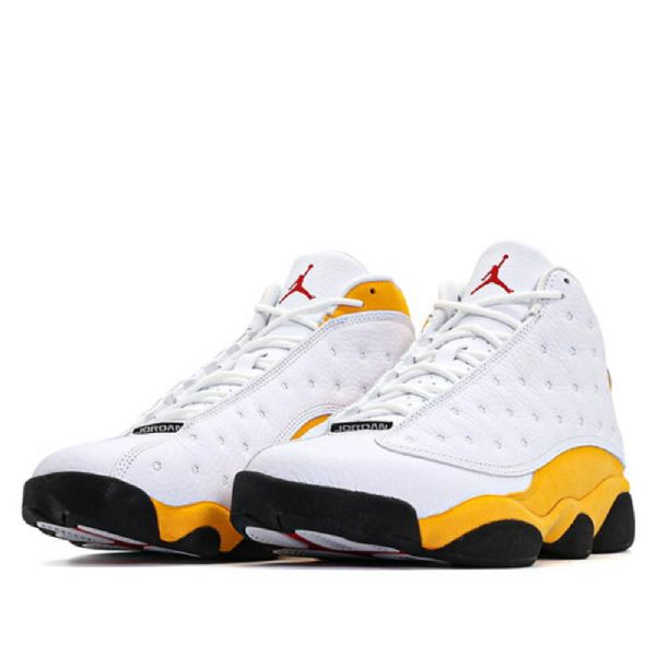 Nike Air Jordan 13 Retro Basketball Shoes Herre Hvite Gul