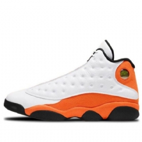 Nike Air Jordan 13 Retro Basketball Shoes Herre Hvite Oransje