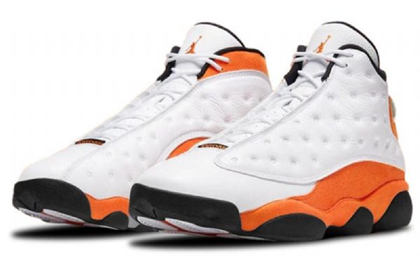 Nike Air Jordan 13 Retro Basketball Shoes Herre Hvite Oransje