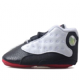 Nike Air Jordan 13 Retro Cb Basketball Shoes Barn Svarte Hvite Rød