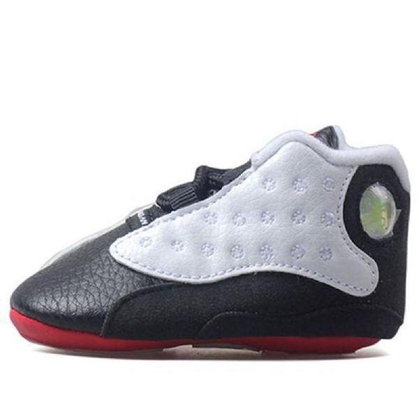 Nike Air Jordan 13 Retro Cb Basketball Shoes Barn Svarte Hvite Rød