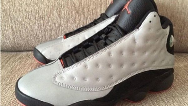 Nike Air Jordan 13 Retro Premium Reflective Sko Herre Sølv Svarte