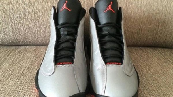 Nike Air Jordan 13 Retro Premium Reflective Sko Herre Sølv Svarte