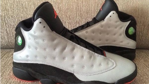 Nike Air Jordan 13 Retro Premium Reflective Sko Herre Sølv Svarte