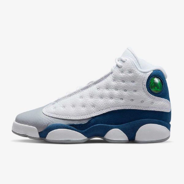 Nike Air Jordan 13 Retro Sko Barn Hvite Blå Lyse Grå Rød