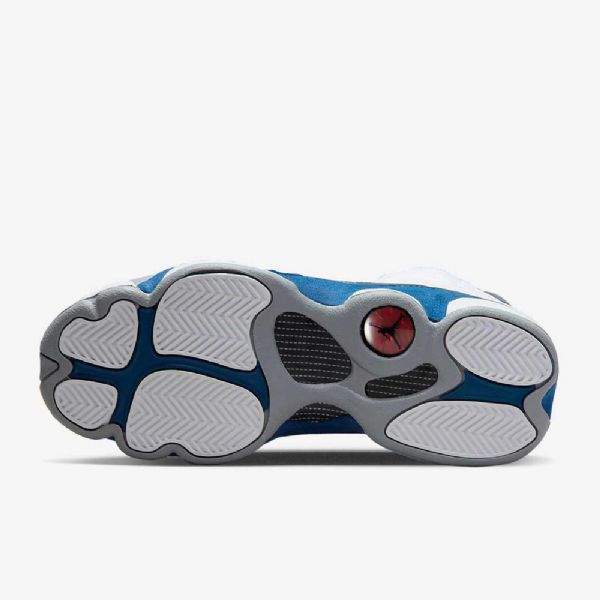 Nike Air Jordan 13 Retro Sko Barn Hvite Blå Lyse Grå Rød
