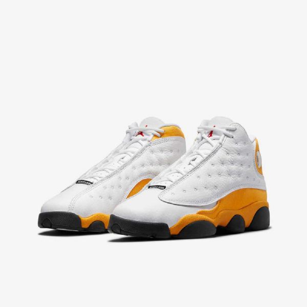 Nike Air Jordan 13 Retro Sko Barn Hvite Svarte Rød
