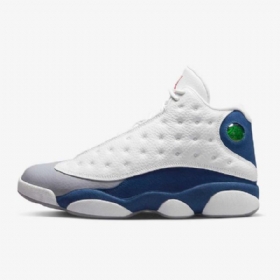 Nike Air Jordan 13 Retro Sko Herre Hvite Blå Lyse Grå Rød