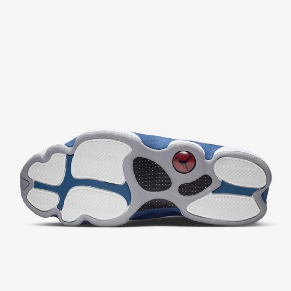 Nike Air Jordan 13 Retro Sko Herre Hvite Blå Lyse Grå Rød