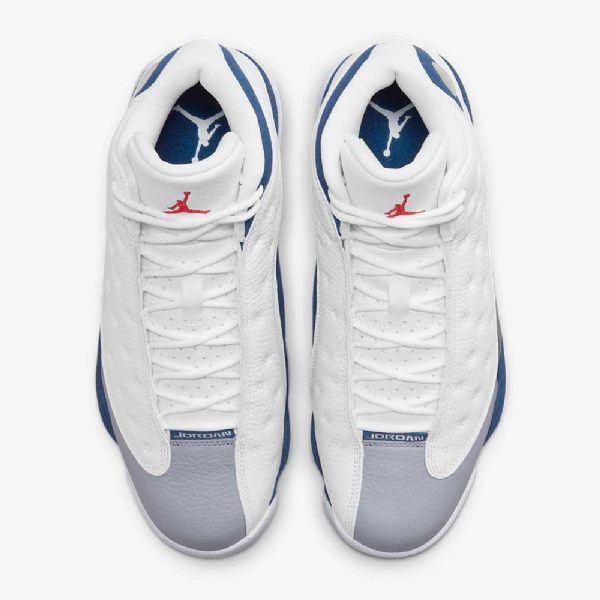 Nike Air Jordan 13 Retro Sko Herre Hvite Blå Lyse Grå Rød