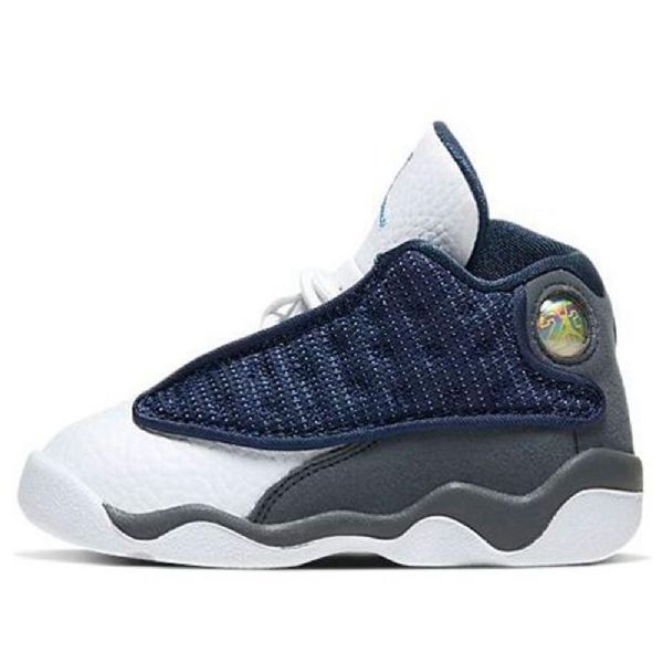 Nike Air Jordan 13 Retro Td Sko Barn Marineblå Grå Svarte