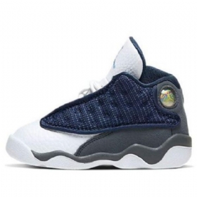 Nike Air Jordan 13 Retro Td Sko Barn Marineblå Grå Svarte