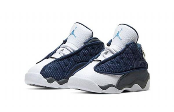 Nike Air Jordan 13 Retro Td Sko Barn Marineblå Grå Svarte
