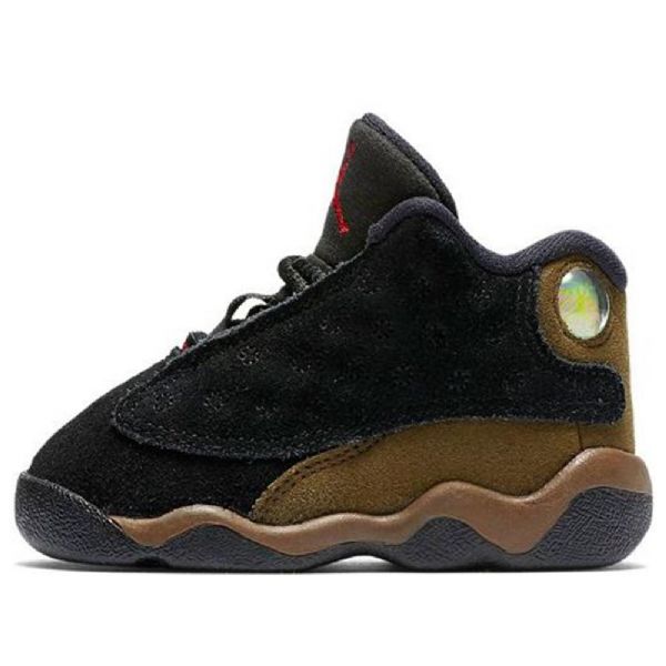 Nike Air Jordan 13 Retro Td Sko Barn Olivengrønne