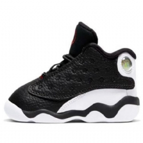 Nike Air Jordan 13 Retro Td Sko Barn Svarte Hvite