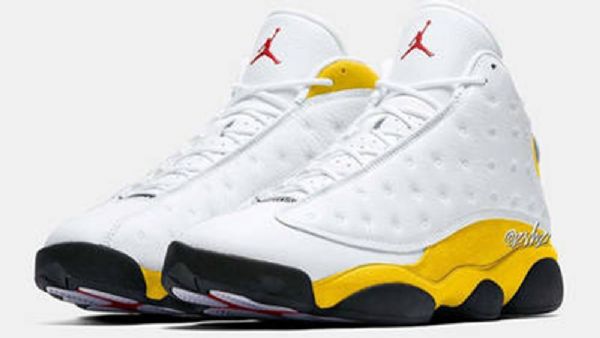 Nike Air Jordan 13 Sko Herre Gull Hvite