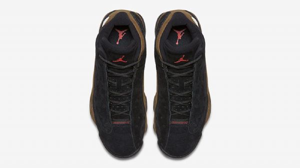 Nike Air Jordan 13 Sko Herre Svarte Olivengrønne