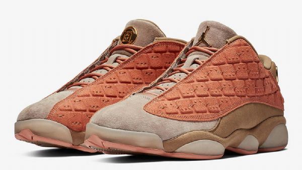 Nike Clot X Jordan 13 Low Tops Sepia Stone Sko Herre Korall