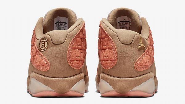 Nike Clot X Jordan 13 Low Tops Sepia Stone Sko Herre Korall