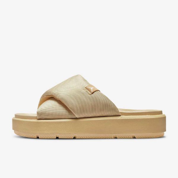 Nike Air Jordan Sophia Badesandaler Dame Gull Hvite
