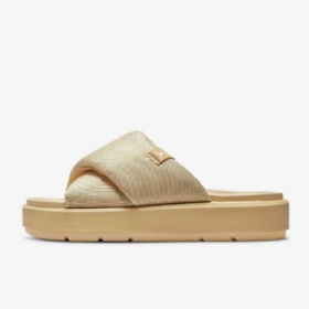 Nike Air Jordan Sophia Badesandaler Dame Gull Hvite