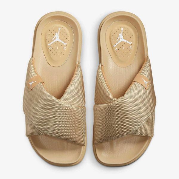 Nike Air Jordan Sophia Badesandaler Dame Gull Hvite