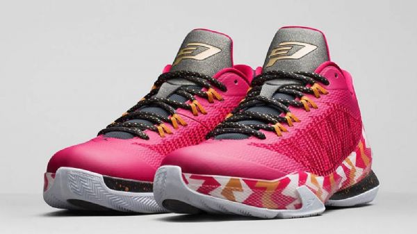 Nike Air Jordan Cp3 7 Christmas Sko Herre Burgunder