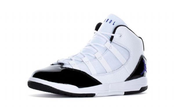 Nike Air Jordan Max Aura Bp Retro Basketball Shoes Barn Hvite Svarte