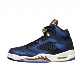 Nike Air Jordan 5 Bronze Sko Herre Marineblå