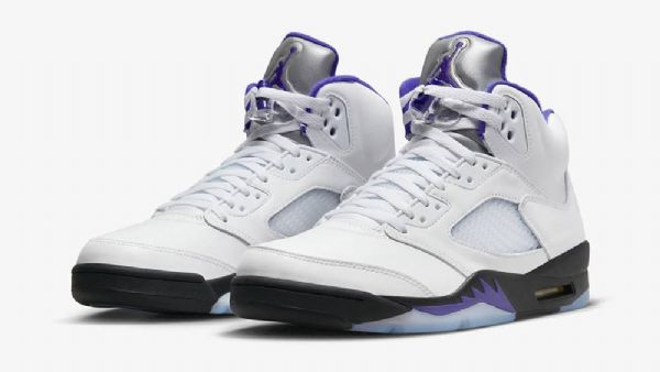 Nike Air Jordan 5 Concord Sko Herre Sølv