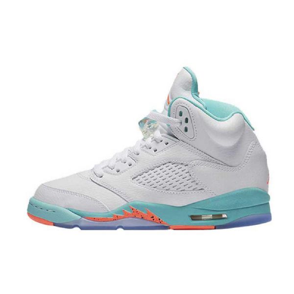 Nike Air Jordan 5 Gg Aqua Sko Dame Hvite
