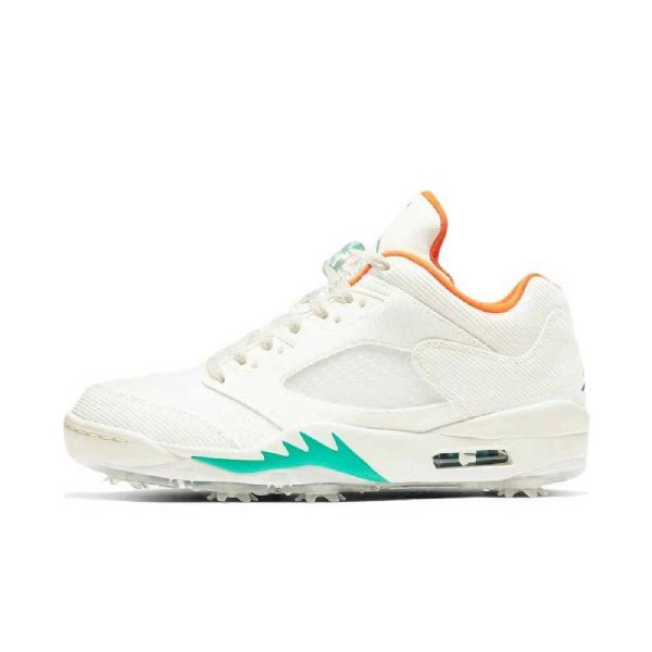 Nike Air Jordan 5 Golf And Good Sko Herre Hvite