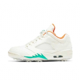 Nike Air Jordan 5 Golf And Good Sko Herre Hvite