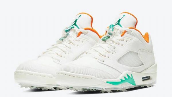 Nike Air Jordan 5 Golf And Good Sko Herre Hvite