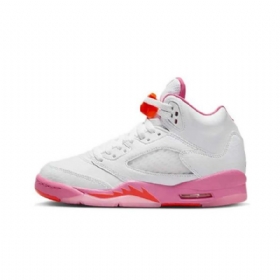 Nike Air Jordan 5 Gssicle Sko Dame Hvite Rosa