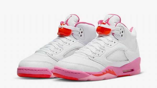 Nike Air Jordan 5 Gssicle Sko Dame Hvite Rosa