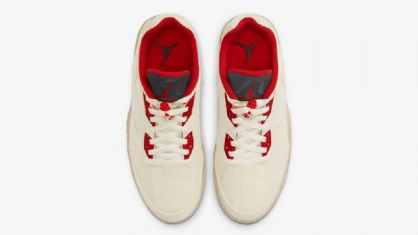 Nike Air Jordan 5 Low Tops Chinese New Year Sko Herre Khaki Rød
