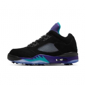 Nike Air Jordan 5 Low Tops Golf Grape Sko Herre Svarte Lilla