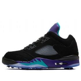 Nike Air Jordan 5 Low Tops Golf Retro Basketball Shoes Herre Svarte