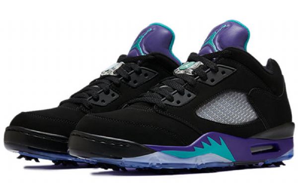 Nike Air Jordan 5 Low Tops Golf Retro Basketball Shoes Herre Svarte