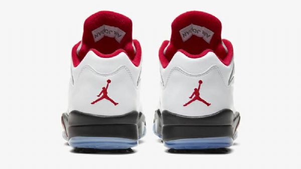 Nike Air Jordan 5 Low Tops Sko Herre Hvite Rød
