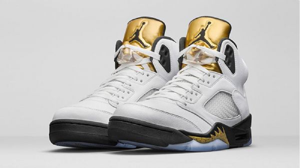 Nike Air Jordan 5 Olympic Sko Herre Hvite